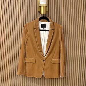 Banana Republic Camel Velvet Blazer 2